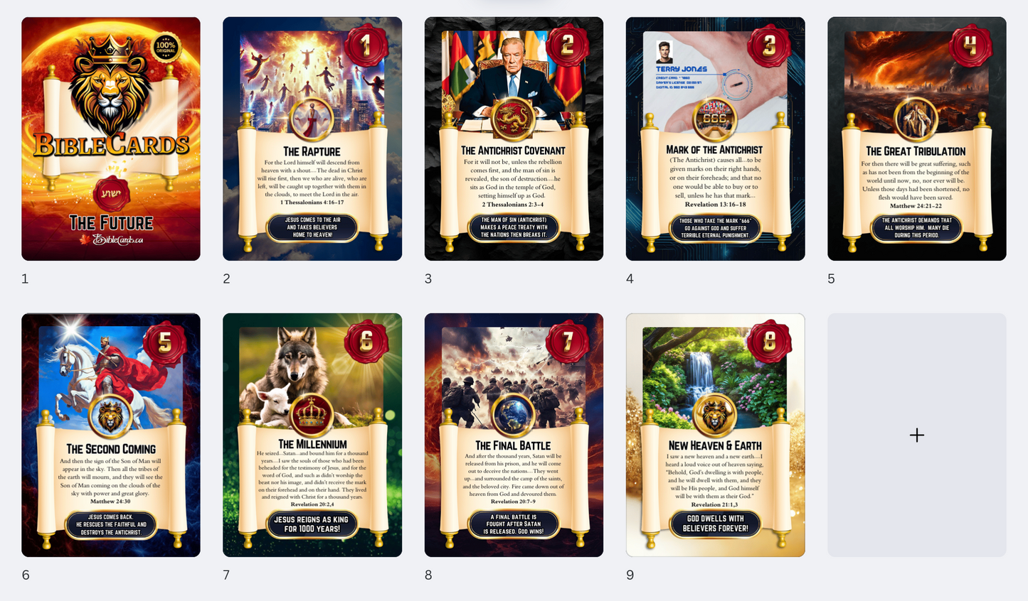 The Future Edition Bible Cards - Pack of 8 Trading Cards